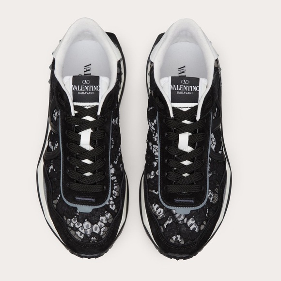 VALENTINO LACE AND MESH LACERUNNER SNEAKER SIZE 6